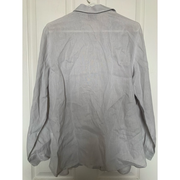 J Jill Linen Gray Long Sleeved Tunic Women’s Size Medium - Picture 2 of 5